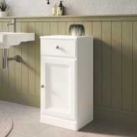 Single Door White Freestanding Storage Cabinet 400 x 818mm - Westbury Single Door White Freestanding Storage Cabinet 400 x 818mm - Westbury