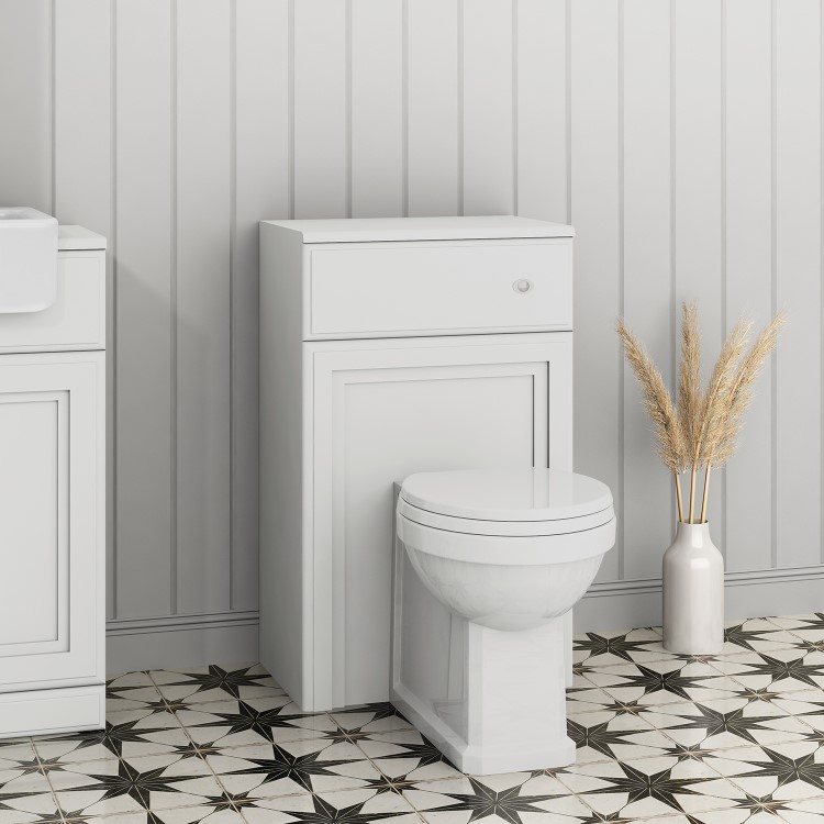 GRADE A2 - Westbury 500mm White Back to Wall Toilet Unit Only 