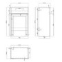GRADE A2 - 500mm White Back to Wall Toilet Unit Only - Westbury