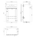 500mm Light Grey Back to Wall Toilet Unit Only - Westbury