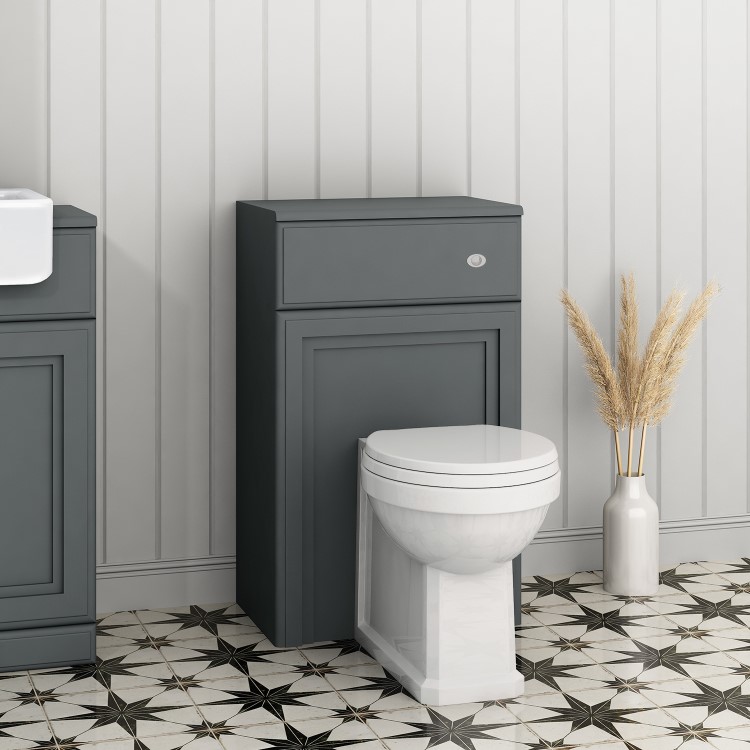 GRADE A2 - Westbury 500mm WC Toilet Unit - Matt Dark Grey