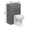 GRADE A2 - Westbury 500mm WC Toilet Unit - Matt Dark Grey