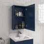 GRADE A1 - Ashford 400mm Mirror Cab - Mat Ocean Blue