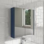 GRADE A2 - Blue Mirrored Wall Bathroom Cabinet 600 x 650mm - Ashford