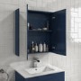 GRADE A2 - Blue Mirrored Wall Bathroom Cabinet 600 x 650mm - Ashford