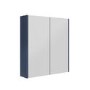 GRADE A2 - Blue Mirrored Wall Bathroom Cabinet 600 x 650mm - Ashford