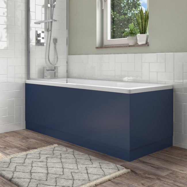 1500mm Blue Bath Front Panel - Ashford