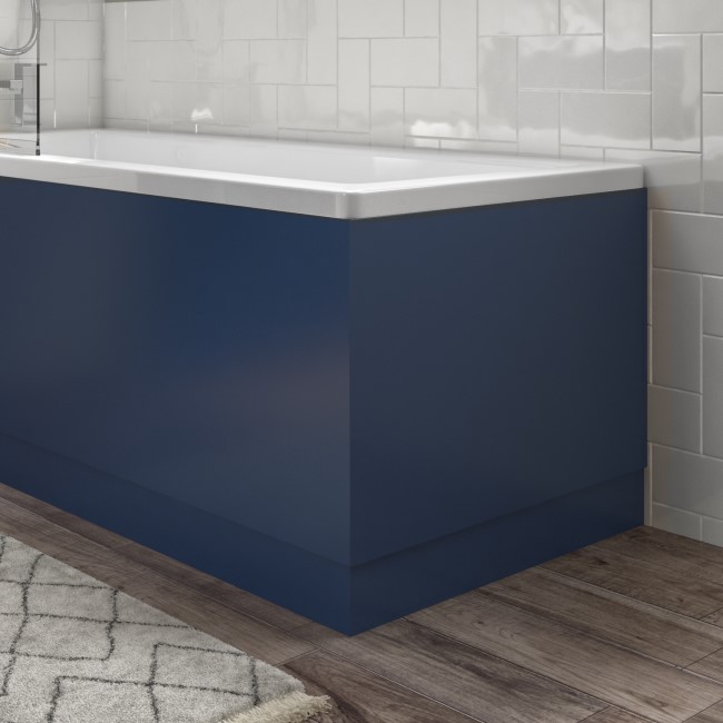 700mm Wooden Blue Bath End Panel - Ashford