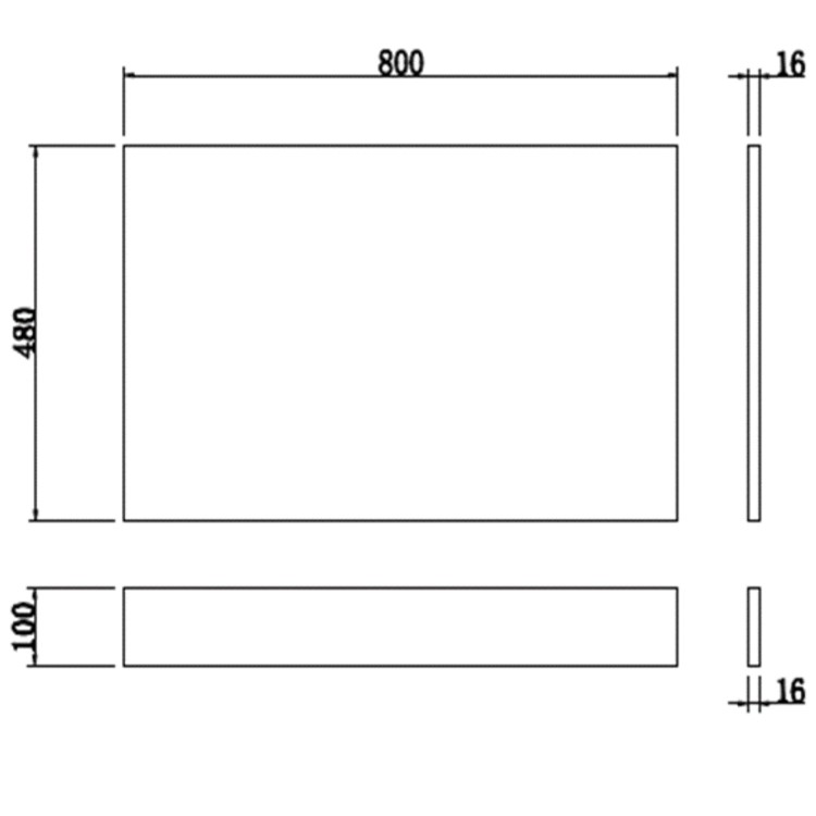 800mm Wooden Blue Bath End Panel - Ashford