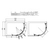 Frameless 1200 x 900mm Quadrant Shower Enclosure 