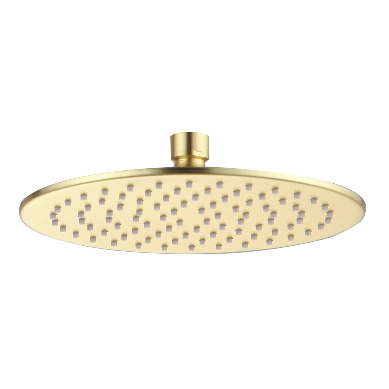 250mm Brushed Brass Round Rain Shower Head - Arissa