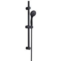 Black Round Adjustable Height Slide Rail Kit with Hand Shower - Arissa Black Round Adjustable Height Slide Rail Kit with Hand Shower - Arissa