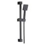 Black Square Adjustable Height Slide Rail Kit with Hand Shower - Zana