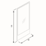 GRADE A1 - Rectangular Bathroom Mirror - 600mm - Concrete - Parma