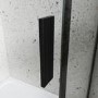 GRADE A1 - Black 1000mm Frameless Sliding Shower Door - Aqulia 