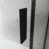 Black 8mm Glass Frameless Sliding Shower Door 1200mm - Aqulia