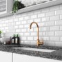 Enza Adelaide Brushed Copper Single Lever Cold Start Kitchen Mixer Tap
