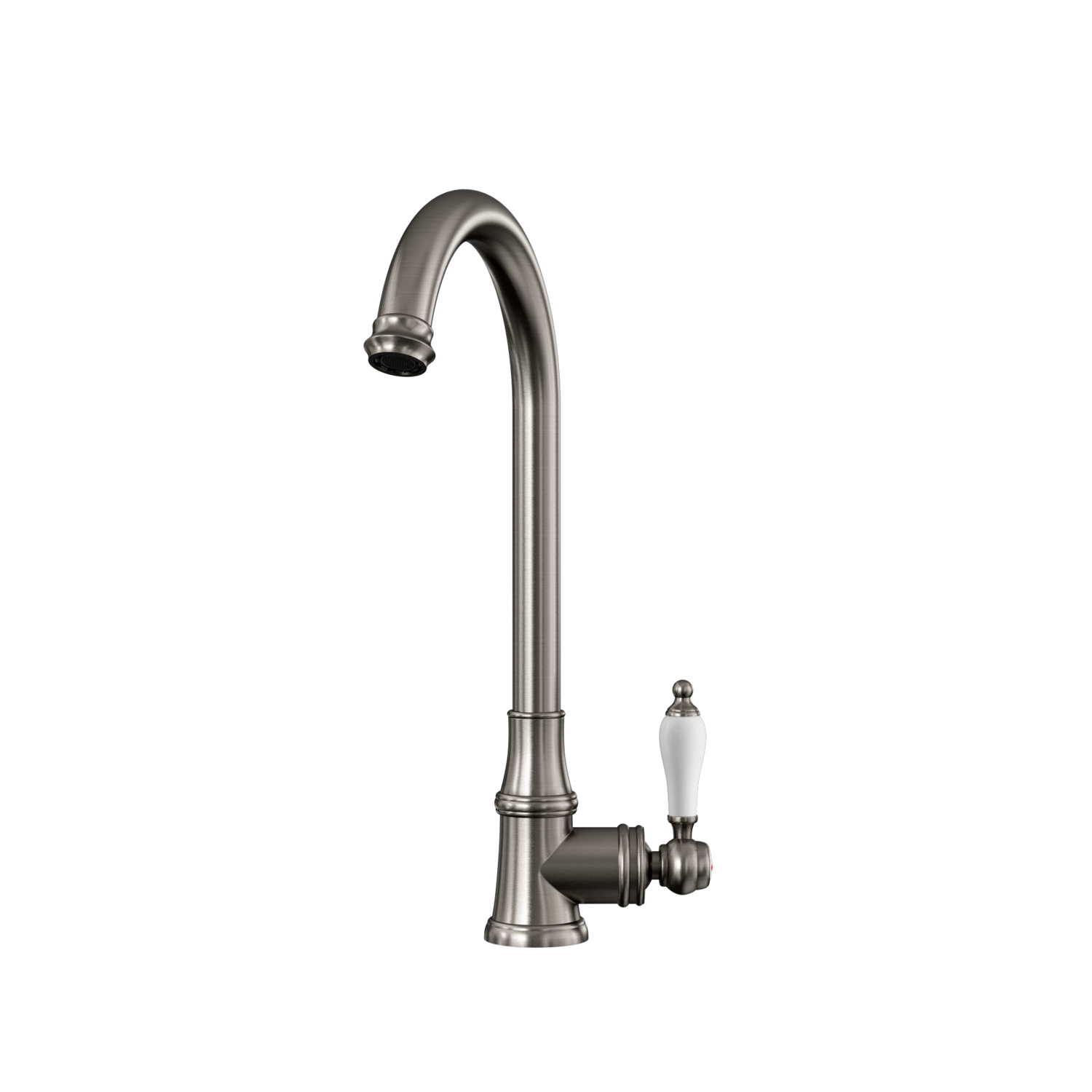 Taylor & Moore Hastings Traditional Kitchen Mixer Tap with Swivel Spout & Single Lever - Brushed Nic