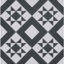 BeBa_27335 Black Modern Patterned Floor Tile 330 x 330mm - Mayfair