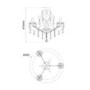IP44 Gold Bathroom Chandelier -Vela