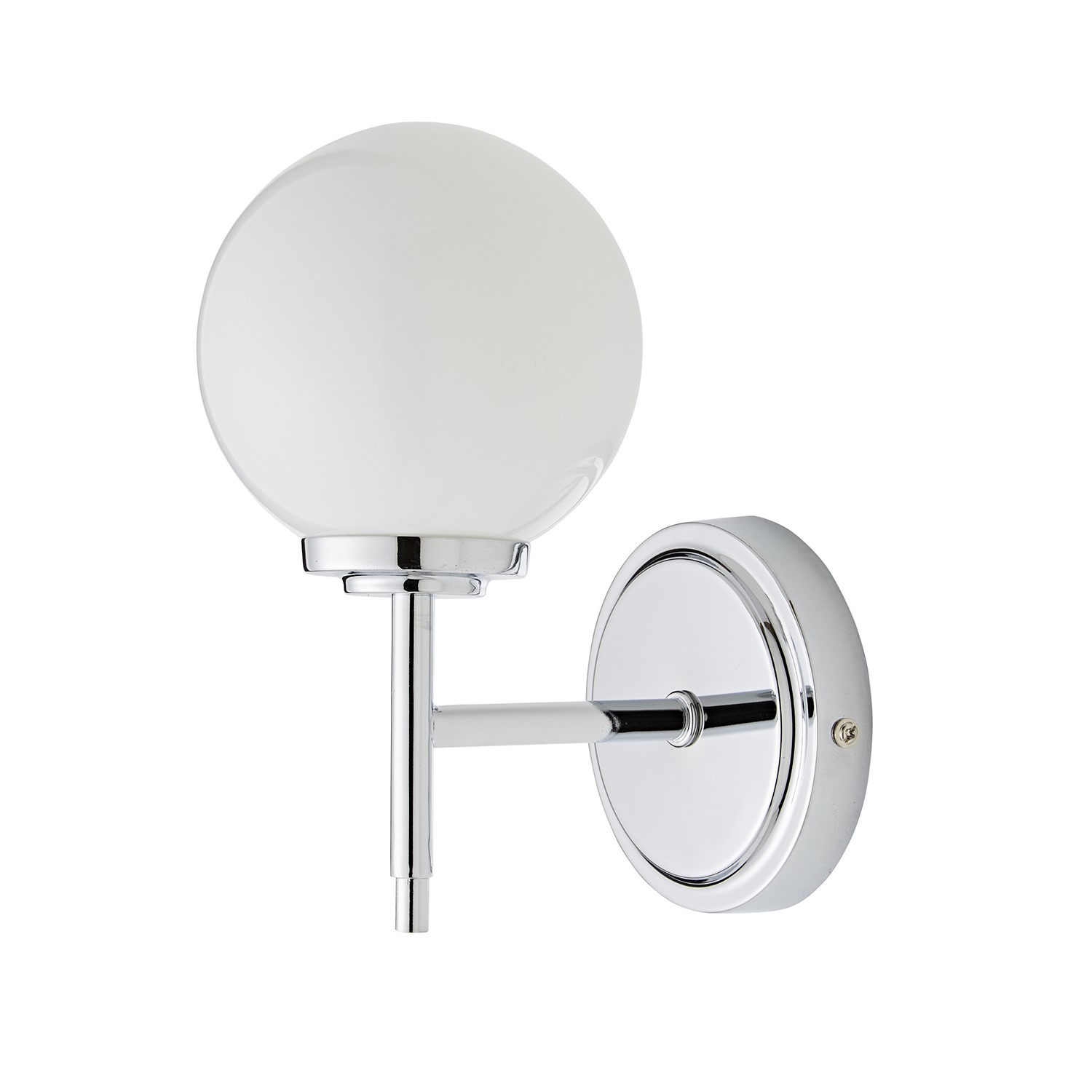 Chrome Bathroom Globe Wall Light - Porto