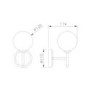 Chrome Bathroom Globe Wall Light - Porto
