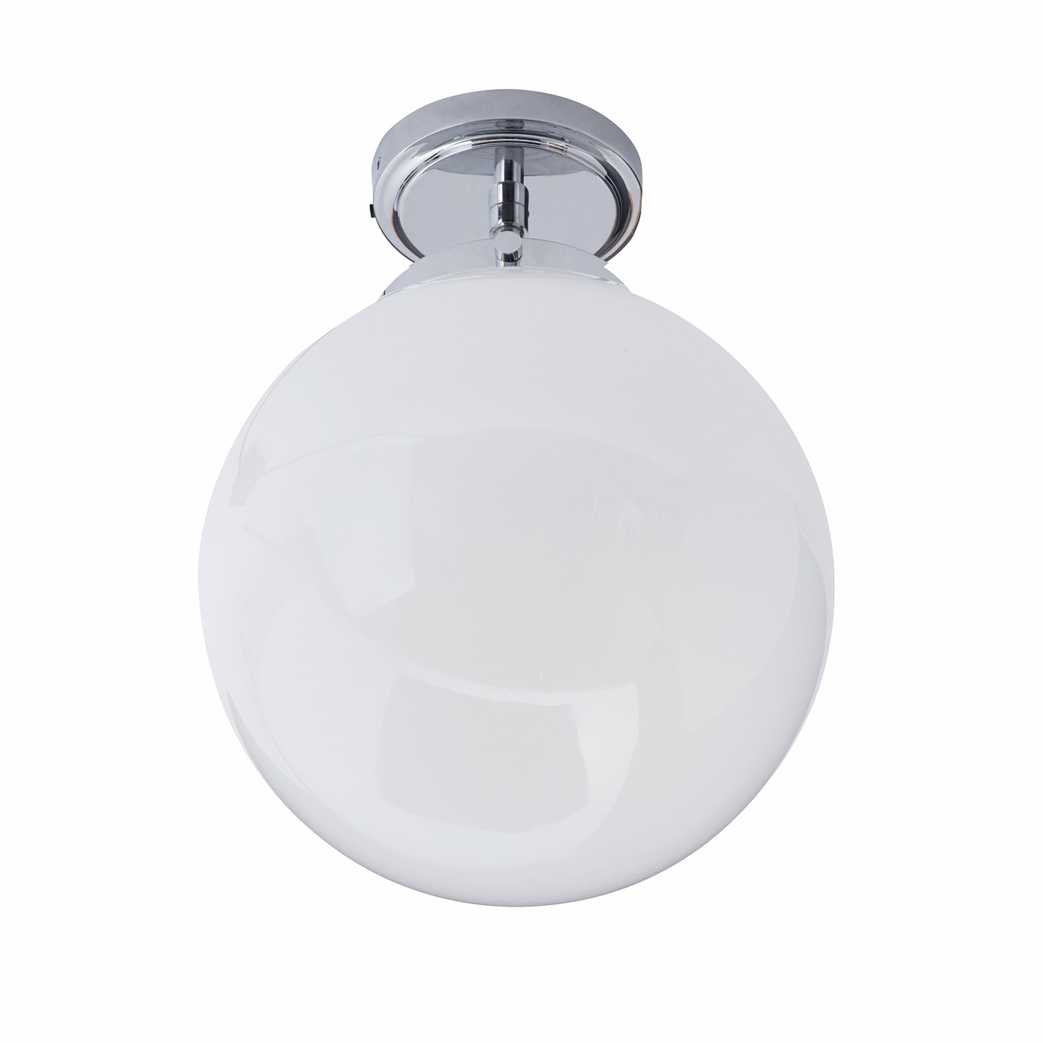 Chrome Bathroom Globe Ceiling Light - Porto