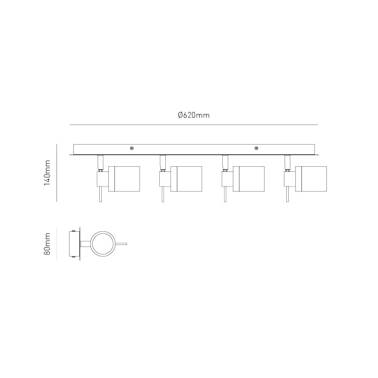 Gold 4 Light Spotlight bar - Scorpius
