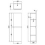 ONLY OPENED - White Wall Hung Tall Bathroom Cabinet 400mm - Pendle