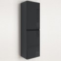 BeBa_27433 Double Door Dark Grey Wall Hung Tall Bathroom Cabinet 400 x 1400mm - Pendle