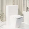 500mm White Back to Wall Toilet Unit Only - Pendle