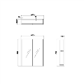 Double Door White Mirrored Bathroom Cabinet 600 x 650mm - Pendle