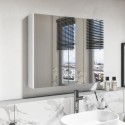 BeBa_27443 3 Door White Mirrored Bathroom Cabinet 800 x 650mm - Pendle