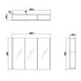 GRADE A2 - White Mirrored Wall Bathroom Cabinet 800 x 650 - Pendle