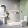 700mm Chrome Shower Screen for Wet Room & Walk In Shower - Corvus