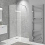 700mm Chrome Shower Screen for Wet Room & Walk In Shower - Corvus