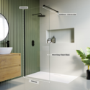 GRADE A1 - 700mm Wet Room Shower Screen- Corvus