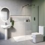 800mm Black Shower Screen for Wet Room & Walk In Shower – Corvus