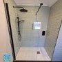 700mm Black Frameless Wet Room Shower Screen - Corvus