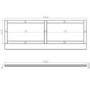 1600mm Wooden Matt Blue Front Bath Panel - Baxenden