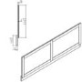 1600mm Wooden Matt Blue Front Bath Panel - Baxenden