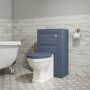 GRADE A1 - Baxenden Soft Close Wood Toilet Seat - Matt Blue