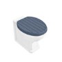 GRADE A1 - Baxenden Soft Close Wood Toilet Seat - Matt Blue