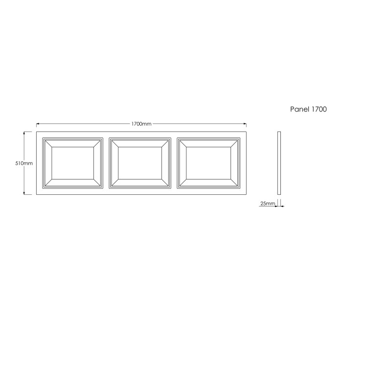 1700mm Delano Front Bath Panel