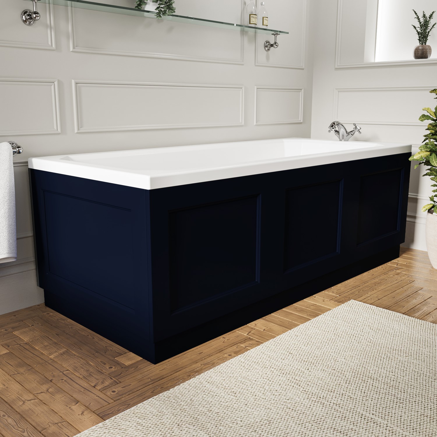 Ashbourne 1700mm Bath Panel - Indigo Blue