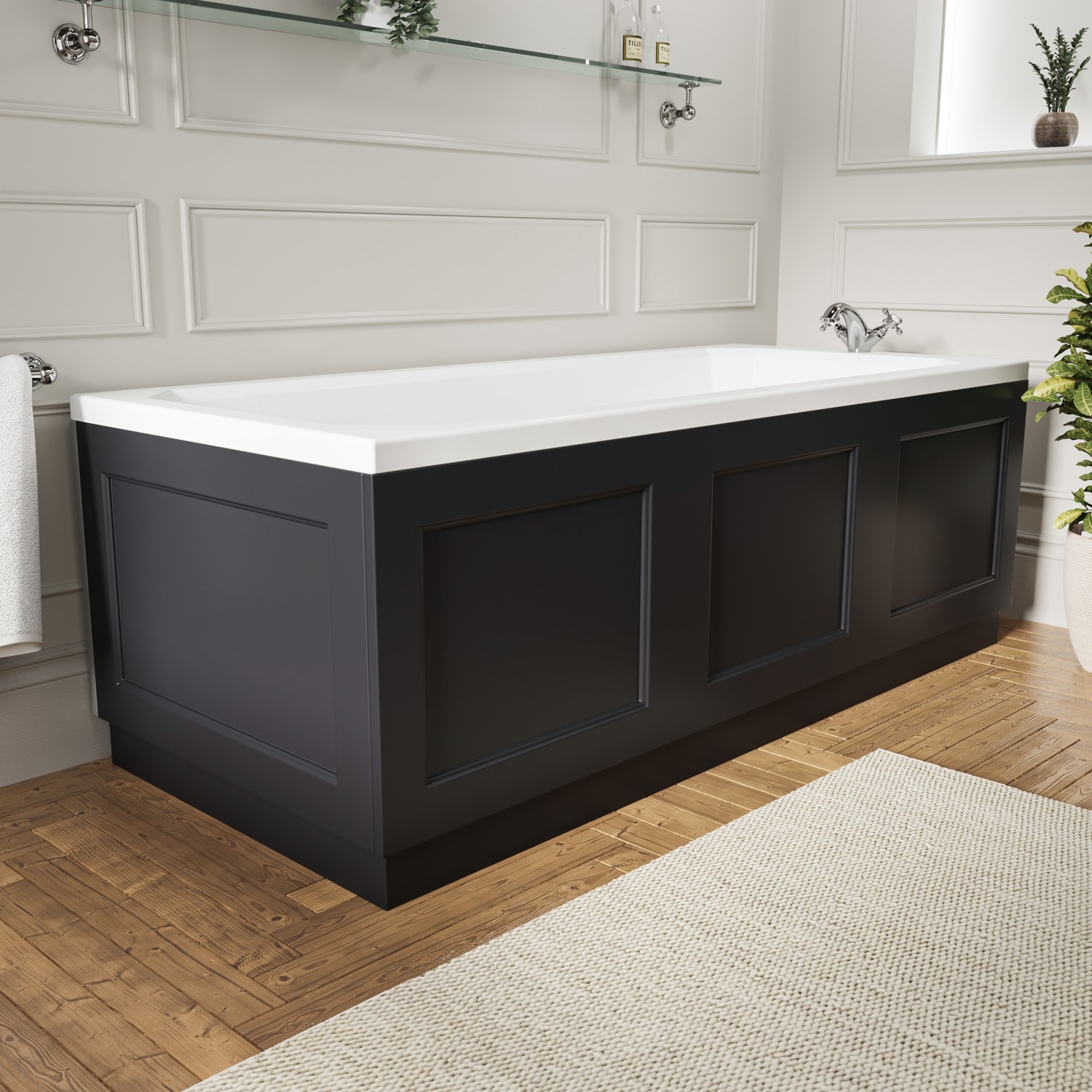 Ashbourne 1700mm Bath Panel - Anthracite