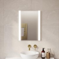 Rectangular Heated Bathroom Mirror with Lights & Shaver Socket 500 x 700mm -Pegasus Rectangular Heated Bathroom Mirror with Lights & Shaver Socket 500 x 700mm -Pegasus