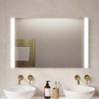 Rectangular Heated Bathroom Mirror with Lights & Shaver Socket 1000 x 700mm -Pegasus Rectangular Heated Bathroom Mirror with Lights & Shaver Socket 1000 x 700mm -Pegasus