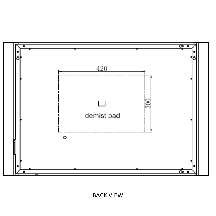 GRADE A1 - Rectangular LED Bathroom Mirror with Demister & Shaver Socket 1000x700mm -Pegasus 