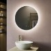 Round Backlit Heated Bathroom Mirror with Lights 600mm - Luna